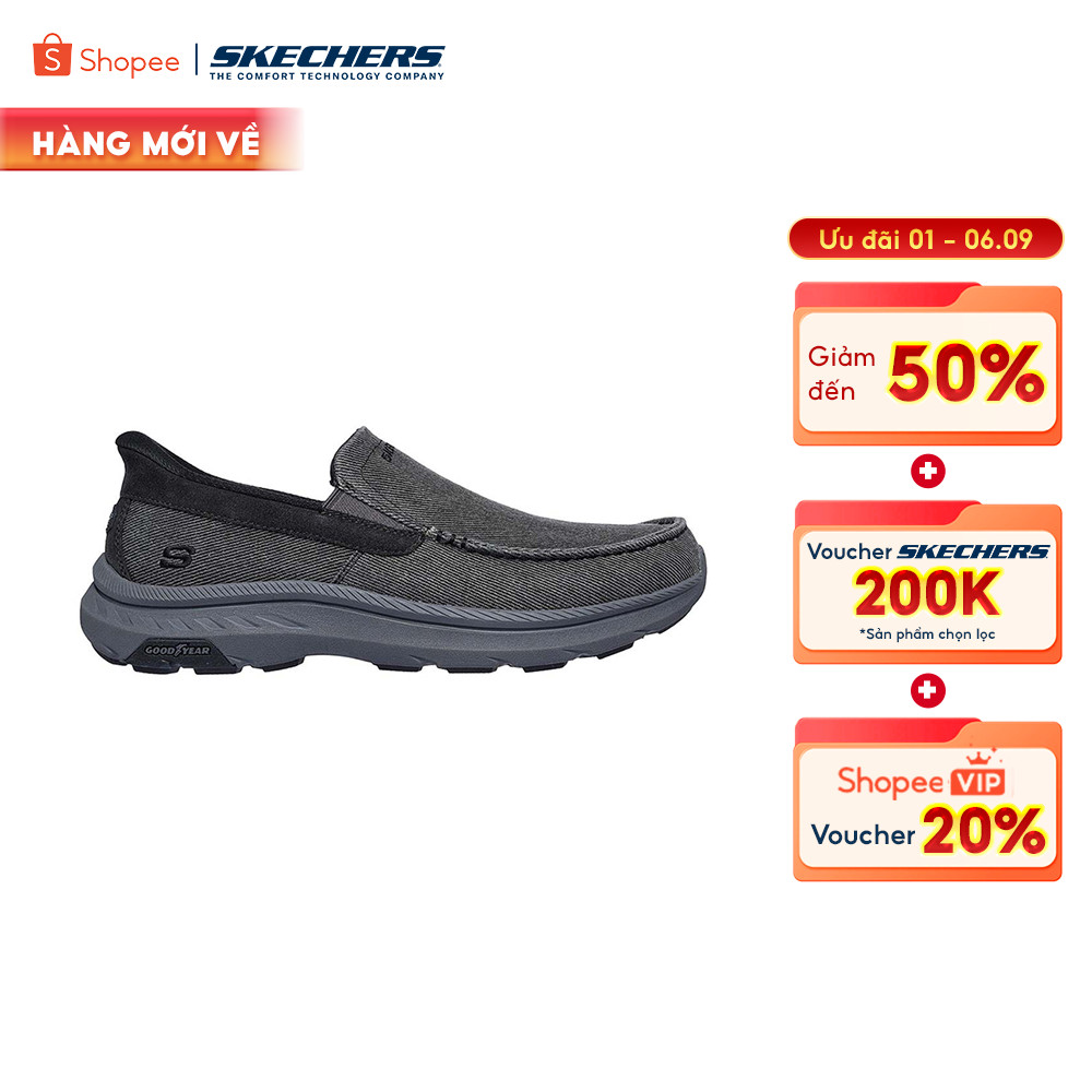 Giày Thể Thao Nam Skechers Slip-Ins USA Pollard Reed - 205452-BLK Air-Cooled Memory Foam
