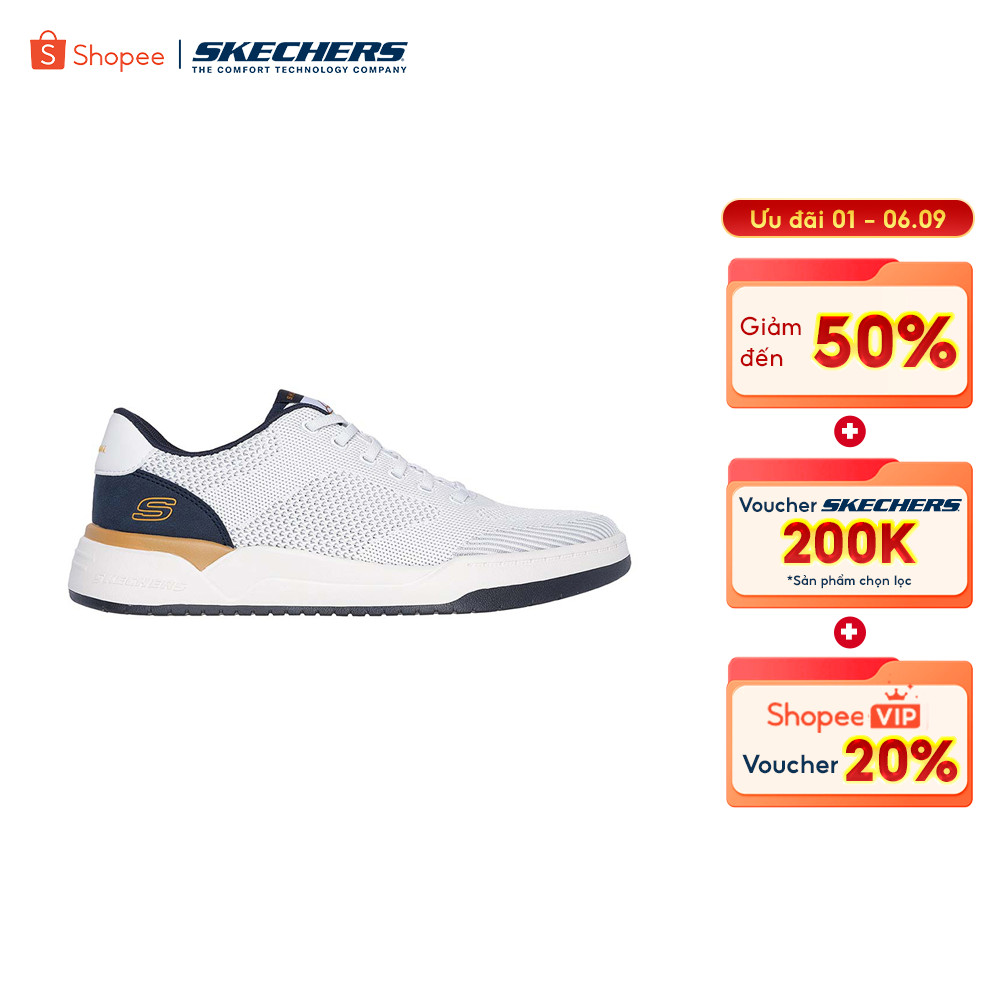 Giày Thể Thao Nam Skechers USA Streetwear Corliss Dorset - 210793-WHT Air-Cooled Memory Foam