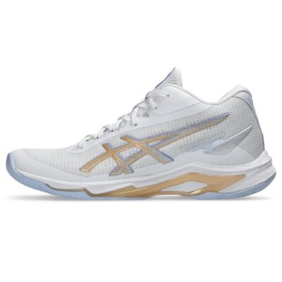 Giày Indoor Nữ ASICS NETBURNER BALLISTIC FF MT 4 White/Champagne 1052A084.102