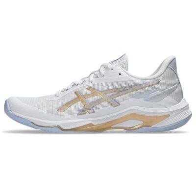 Giày Indoor Nữ ASICS NETBURNER BALLISTIC FF 4 White/Champagne 1052A083.102