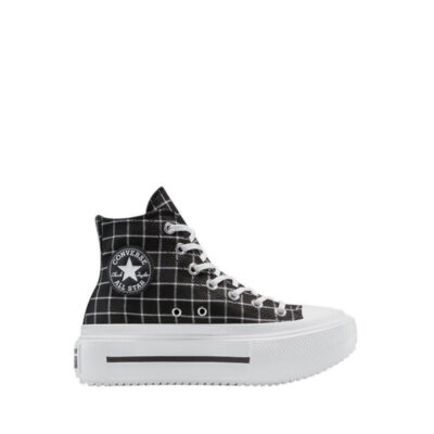 Giày Thể Thao Converse CTAS Lift Double Stack Platform Plaid Women's - Black/White/Black