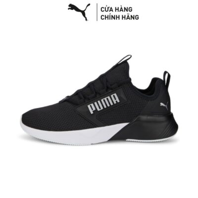 Giày Chạy Bộ PUMA Nữ Retaliate Mesh WNS Black-Metallic Silver Màu Đen