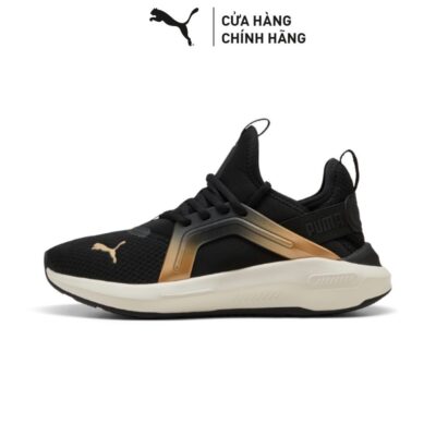 Giày Chạy Bộ PUMA Nữ Softride Enzo 5 Metallic Wn Black-Warm White-Gold Màu Đen