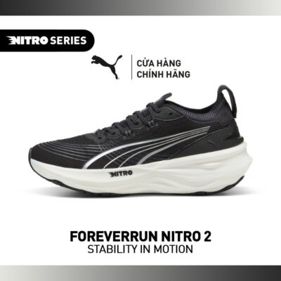 Giày Chạy Bộ PUMA Nam ForeverRun NITRO 2 Black-White Màu Đen