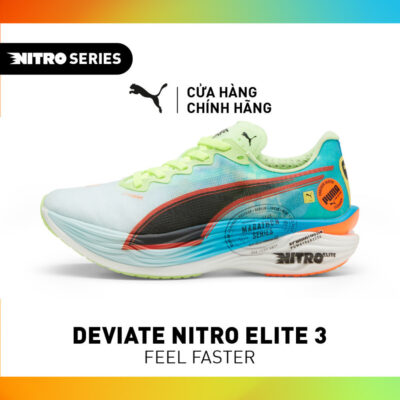 Giày Thể Thao PUMA Nữ Deviate Nitro Elite 3 Marathon Series Màu Xanh