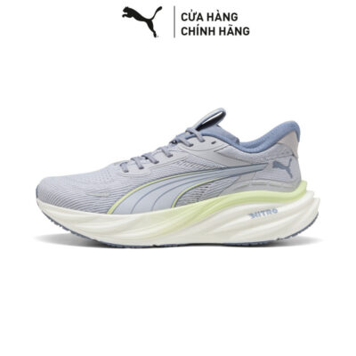 Giày Chạy Bộ PUMA Nam Magnify NITRO 3 Vibrant Silver-Apple Spritz Màu Xám