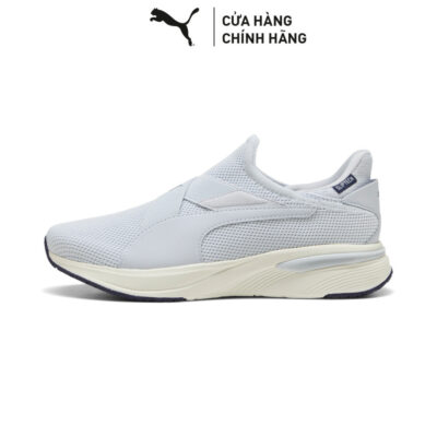Giày Chạy Bộ PUMA Nữ Softride Charm Sliptech Wns Silver Mist-Warm White-Deep Plum Màu Xám