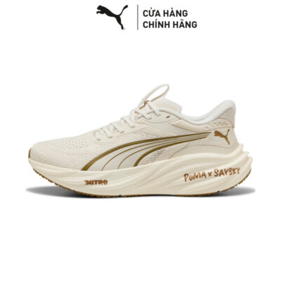 Giày Chạy Bộ PUMA Nam Magnify NITRO 3 Saysky Warm White-Honey Butter Màu Trắng