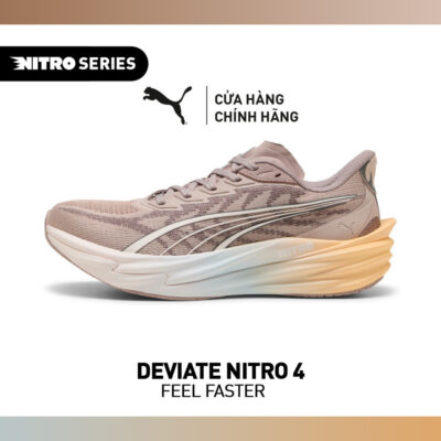 Giày Chạy Bộ PUMA Nam Deviate NITRO 4 RC Sandstone-Lucite Màu Be