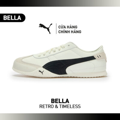 Giày Thời Trang PUMA Nữ Bella UT LEA Warm White-Black Màu Trắng