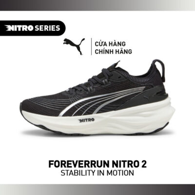 Giày Chạy Bộ PUMA Nữ ForeverRun NITRO 2 Wns Black-White Màu Đen