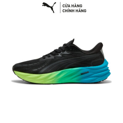 Giày Chạy Bộ PUMA Nam Velocity NITRO 4 Black-Speed Blue Màu Đen