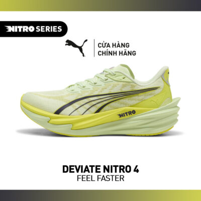 Giày Chạy Bộ PUMA Nữ Deviate NITRO 4 Wns Apple Spritz-Lux Lime Màu Xanh Lá