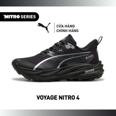 Giày Chạy Bộ PUMA Nữ Voyage NITRO 4 GTX Wns Black-Silver Màu Đen
