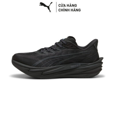 Giày Chạy Bộ PUMA Nam Deviate NITRO 4 WIDE Black-Flat Dark Gray Màu Đen