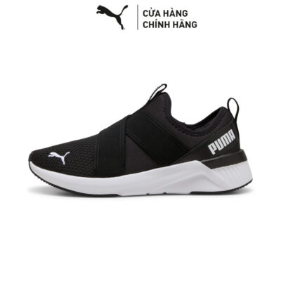 Giày Chạy Bộ PUMA Nữ Softride Harli Slip on Wns Black-White Màu Đen