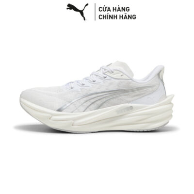 Giày Chạy Bộ PUMA Nữ Deviate NITRO 4 Wns White-Feather Gray Màu Trắng