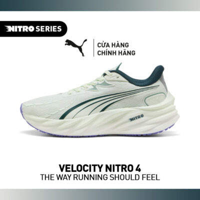 Giày Chạy Bộ PUMA Nữ Velocity NITRO 4 Wns Sage Frost-Green Terrain Màu Xanh Lá