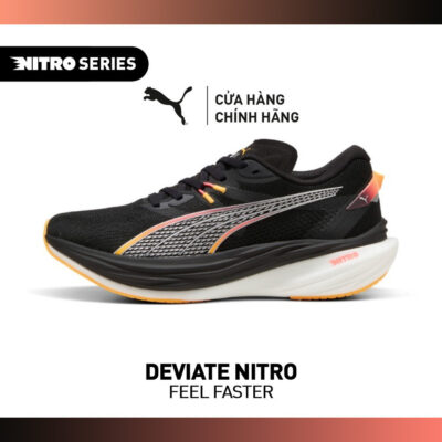 Giày Chạy Bộ PUMA Nam Deviate NITRO Black-Sun Stream Màu Đen