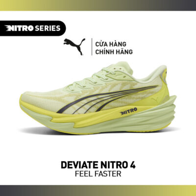 Giày Chạy Bộ PUMA Nam Deviate NITRO 4 Apple Spritz-Lux Lime Màu Xanh Lá