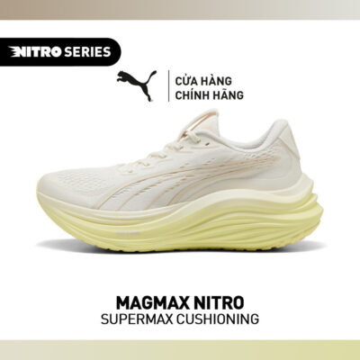 Giày Chạy Bộ PUMA Nam MagMax NITRO Warm White-Gold Moon Màu Trắng