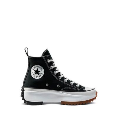 Converse Run Star Hike Canvas Platform Unisex Sneakers - Black/White/Gum